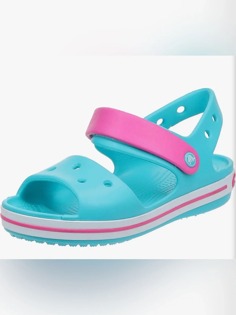 Crocs Kids Teal and Pink Sandal - Summer Slides